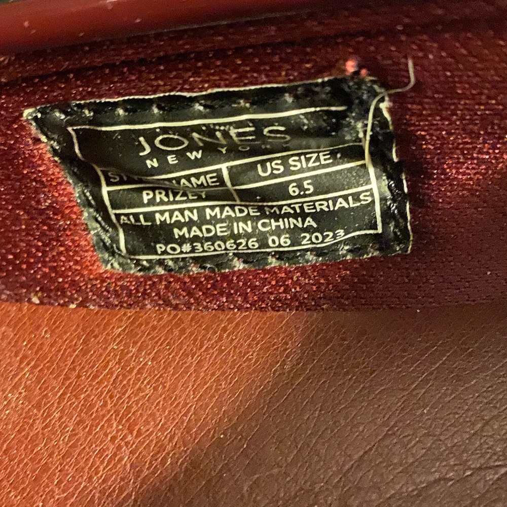 Jones New York Penny Loafer, Prizey, Faux Patent Leather,Wine, Sz 6.5, preppy - Picture 4 of 13